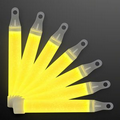 4" Yellow Mini Glow Sticks with Lanyard - Blank